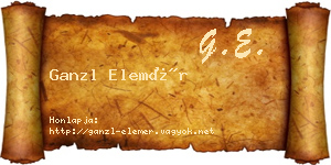 Ganzl Elemér névjegykártya
